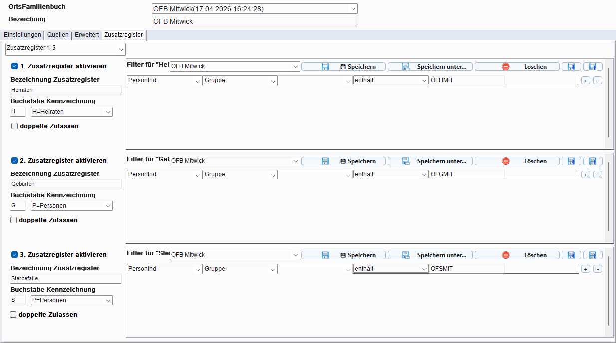 OFB-Dialog Tab Zusatzregister