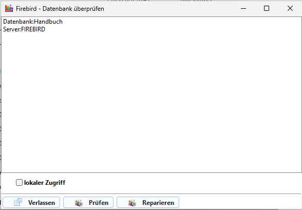 GesRepair2000 – Hauptfenster mit Reparatur- und Prüfoptionen