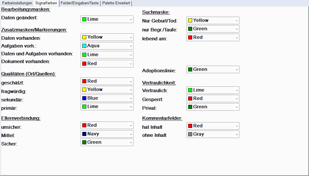 Ansicht des Fensters oder Dialogs