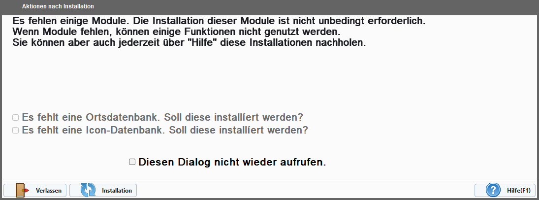 Ansicht des Fensters oder Dialogs